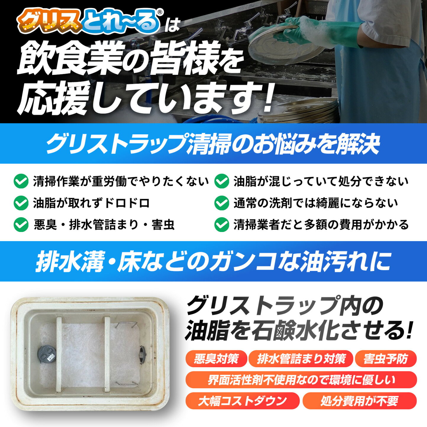 楽天市場 | 遊翔楽天市場店 - グリストラップ洗浄剤他、各種洗剤を販売 