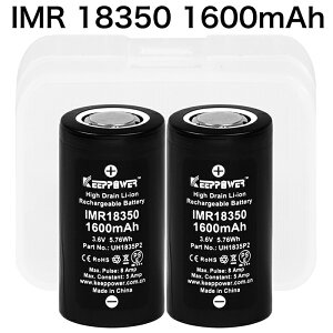 yzKEEPPOWER IMR 18350 UH1835P2 1600mAh Max:8A Constant:5A `ECIobe[ o MZ P[Xt 2{g S35mm