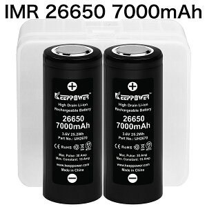 yzKEEPPOWER IMR 26650 UH2670 7000mAh Max:30A Constant:15A `ECIobe[ o MZ P[Xt 2{g S66.5mm