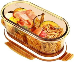 弁当箱 お弁当箱 耐熱ガラス 密閉 漏れ防止 ポータブル ランチボックス 仕切付き 大容量 抗菌仕様 耐熱耐冷 保存容器 食器機対応 オーブン 電子レンジ対応 蓋付き 透明ガラス容器 おべんと