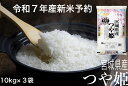 【令和7年産新米予約受付中】 つや姫 10 kg × 3 袋 宮城県産【月間優良ショップ受賞】 【送料無料】 白米 自社精米 宮城のお米