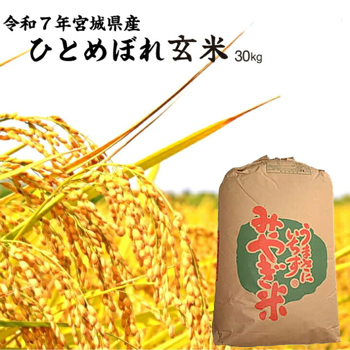 楽天市場】令和7年産 ひとめぼれ 「玄米」30kg 宮城県産 送料無料 