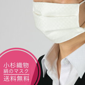 【絹 マスク 小杉織物】敏感肌 絹100% SILK 絹マスク シルクマスク 大人用 女性用 市松柄 格子柄 不織布 不織布入り 紫外線カット 洗える アトピー 肌に優しい 敏感肌 おしゃれ プレゼント 在庫あり 日本製 在庫あり 送料無料