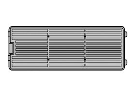 パナソニック セラミックファンヒーター 吸気フィルターカバー(ホワイト用) DS609A-X89B0 [panasonic 純正 正規品 交換 部品 パーツ 新品]