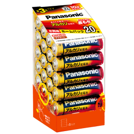 アルカリ乾電池単3形20本パック LR6XJ 20SE[パナソニック製 ナショナル 松下 アルカリ電池]【RCP】※メール便不可