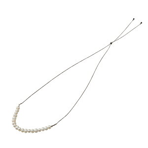 【栗原はるみ/ファッション雑貨/ギフト包装可】 淡水パールネックレス 2way/ 栗原 はるみ ネックレス ロングタイプ チョーカー風 パール 淡水パール レディース アクセサリー グレー ホワイ