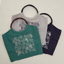 【栗原はるみ/ファッション雑貨/ギフト包装可】 刺繍マルシェバッグ ぶどう / 栗原 はるみ バッグ 栗原はるみバッグ 丈夫 軽い 丸形ハンドル グリーン グレー ネイビー 緑 紺 ぶどう柄 内ポケット お買い物 マルシェバック サブバッグ ゆとりの空間