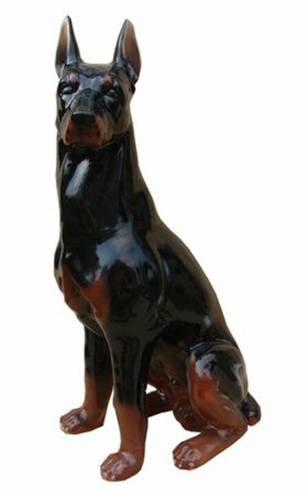 楽天市場】【ランキング1位獲得】 陶器犬 ドーベルマンほぼ実物大♪高 