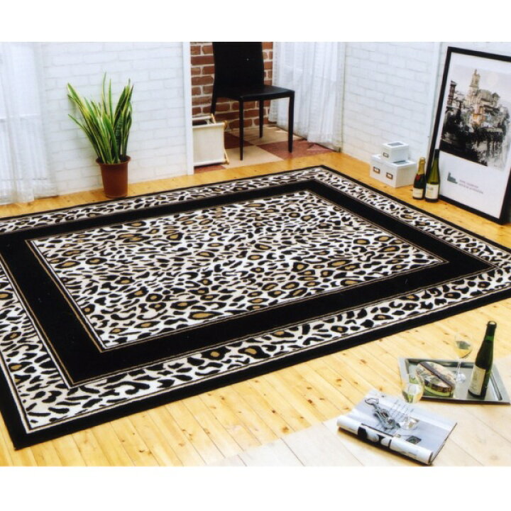 楽天市場】【ランキング獲得】ベルギー製豹柄 カーペット 140×200cm 