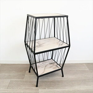 3段ラック キャビネット 六角形 収納家具 本棚 ラック カラーボックス マガジンラック シェルフ完成品 1605TSF009 3段ラック キャビネット モダン 棚