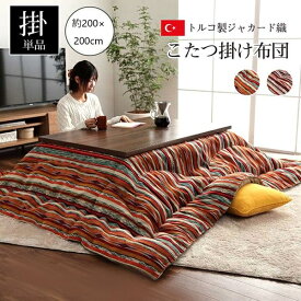 ＼300円OFFクーポン配布／ こたつ布団 シェニール エスニック アシュリー 200×200cm こたつ用布団・カバー こたつ用掛け布団7801019 7801119 シェニール カラフル エスニック