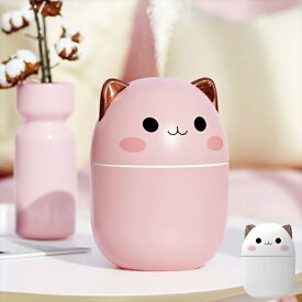 ＼300円OFFクーポン進呈中／PCアクセサリー USBグッズ 加湿器 加湿器 & アロマ ディフューザー 猫20220321-18 USB 加湿器 乾燥対策 風邪対策 花粉対策 アロマ ディフューザー 加湿機 LED 照明