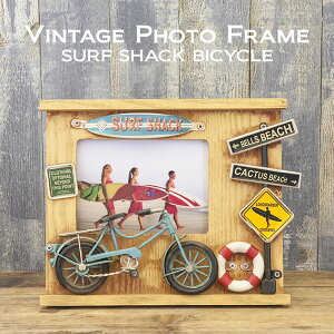 �y2�Z�b�g�zSURF SHACK BICYCLE �r���e�[�W�J�[ Vintage Photo Frame �t�H�g�t���[��2204F-716 ���B���e�[�W �J�W���A�� �J���g���[ �A�����J��