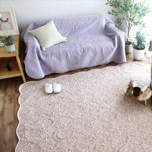 マルチカバー「ペーズリー 」3Dキルト 200×200cm ソファカバー・イスカバー44584150010 44584150012 44584150014 3Dキルト ふわふわ もこもこ 滑らかな 光沢 立体感 ぷっくり かわいらしい 小花柄 フェミ