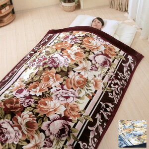 \本日300円クーポン進呈/ 寝具 毛布 ブランケット 掛布団カバーになる衿付きマイヤー2枚合わせ毛布 2色組 ブルー+ワインa31163 FL-3061 a31163 FL-3061 掛布団カバー 暖か 2枚合わせ 毛布 カバー毛