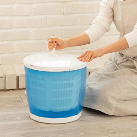 手動式洗濯＆脱水機 エコスピンウォッシャー 生活ハンディ洗濯機a32880 FL-3244 電気不要 騒音なし 省エネ 手動洗濯 脱水機 停電時 災害時 回すだけ コンパクト 分け洗い アウトドア
