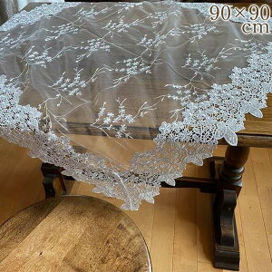 �t���[�Y���z���C�g�t�����[ �e�[�u���N���X 90×90cm �z�V�p�i �L�b�`���t�@�u���b�N �e�[�u���N���XWK4438-N1 �e�[�u���Z���^�[ �~�� �e�[�u���}�b�g �t�@�u���b�N �h�J ���[�X ���O�W���A��