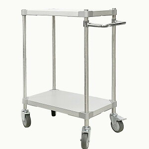 PRPFACE 取っ手付 ガルバリウム シェルフワゴン2段 幅61×高さ85cm 収納家具 キッチン収納 キッチンワゴンTGGS2-35607SV ワゴンラック ILC PROFACE ガルバリウム 燕三条 キャスター付き