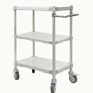 PRPFACE 取っ手付 ガルバリウム シェルフワゴン3段 幅61×高さ85cm 収納家具 キッチン収納 キッチンワゴンTGGS3-35607SV ワゴンラック ILC PROFACE ガルバリウム 燕三条 キャスター付き