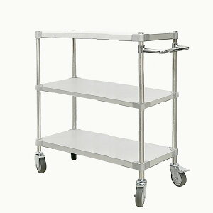 PRPFACE 取っ手付 ガルバリウム シェルフワゴン3段 幅90×高さ85cm 収納家具 キッチン収納 キッチンワゴンTGGS3-35907SV ワゴンラック ILC PROFACE ガルバリウム 燕三条 キャスター付き