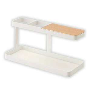 山崎実業 デスクバー タワー 4903208022996 4903208023009 ホワイト ブラック 2299 2300 tower 小物収納 小物置き 小物トレー 卓上 机上 棚 ラック シンプル おしゃれ