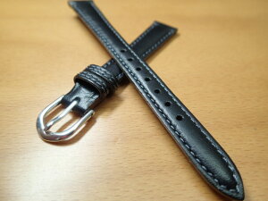 10mm 時計バンド (腕時計) ベルト カーフ 牛革 黒 (ブラック) バネ棒 サービス 腕時計用 時計ベルト 時計用バンド 525円で販売していますバネ棒をサービスでお付けします