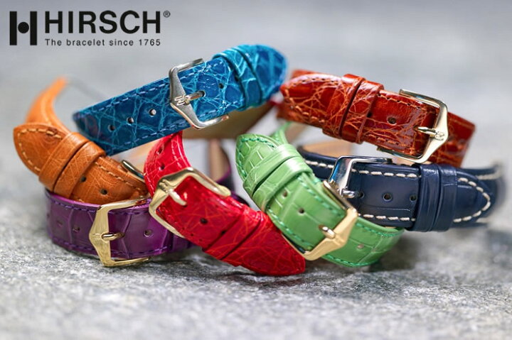 楽天市場】HIRSCH ヒルシュ PURE ピュア 【青色 ブルー】 腕時計ベルト 