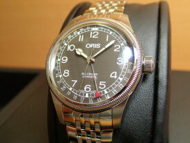 オリス 時計 ビッグクラウン ポインターデイト 36mm ビンテージボーイズサイズ ブラック文字盤 腕時計 75477494064M メタルブレスレット 送料無料 正規輸入品 お手続き簡単な分割払いも承ります