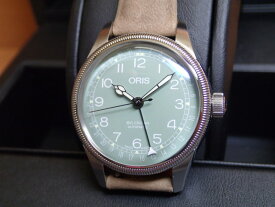 オリス 時計 ビッグクラウン ポインターデイト 36mm ビンテージボーイズサイズ ライトグリーン文字盤 レザーベルト 腕時計 75477494067 レザーベルト 送料無料 正規輸入品 お手続き簡単な分割払いも承ります。