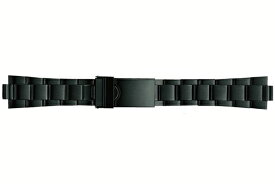 20mm 時計バンド(腕時計)ベルト20ミリ ブラックIP 加工 ステンレススチール ブレスレット メタル バンド ベルト 時計ベルト・バンド バネ棒 サービス付き 20mm