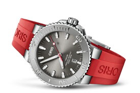 オリス 時計 アクイス デイト レリーフ 腕時計 Oris Aquis date Relief 0173377304153-0742466EB 送料無料 正規輸入品 グレー文字盤 レッドラバーストラップ お手続き簡単な分割払いも承ります。月づきのお支払い途中で一括返済することも出来ますのでご安心ください。