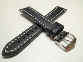 HIRSCH ヒルシュ LIBERTY / リバティ ブラック 腕時計ベルト ナチュラルサドルレザーの一枚革 18mm 20mm 22mm 24mm