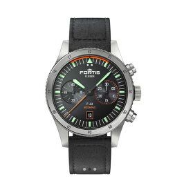 【あす楽】 FORTIS フォルティス フリーガーF-43 バイコンパックス レザーベルト仕様 腕時計 43mm Ref.F.424.0005 【日本正規代理店商品】お手続き簡単な分割払いも承ります。