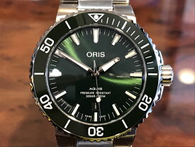オリス 時計 腕時計 アクイス デイト 73377304157M メタルブレスレット グリーン文字盤 43.5mm メンズサイズ Oris Aquis 送料無料 正規輸入品 お手続き簡単な分割払いも承ります。月づきのお支払い途中で一括返済することも出来ますのでご安心ください。