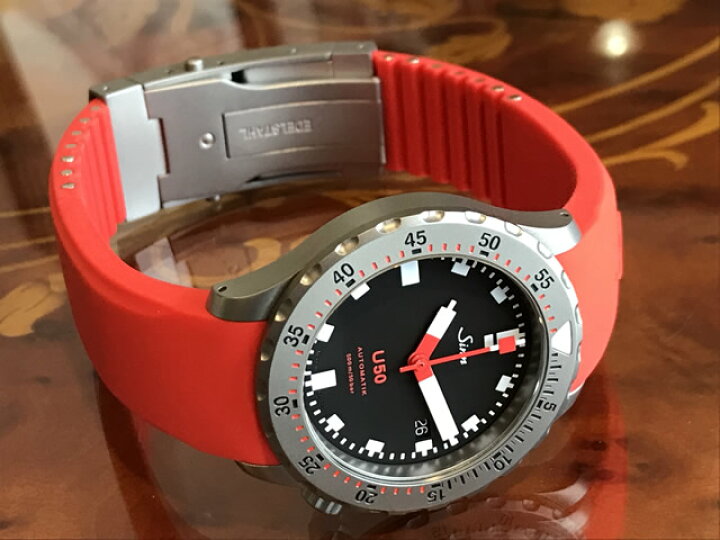 楽天市場】ジン SINN U50 腕時計 レッドシリコンラバー お手続き簡単な 