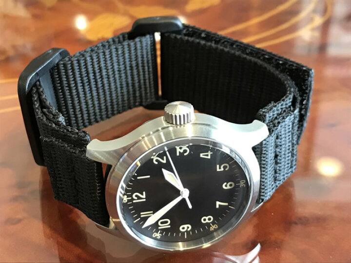 楽天市場】ミリタリー 時計 ナイロン ベルト 時計バンド 20mm ブラック 