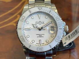 【あす楽】 ダボサ 腕時計 DAVOSA Ternos テルノス ミディアム 自動巻 機械式 ダイバー 腕時計 166.195.10 ホワイト 男女兼用 サイズ 36.5mm 正規輸入品 9827047 お手続き簡単な分割払いも承ります