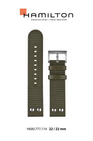 HAMILTON ハミルトン 腕時計 カーキ X-WIND 専用 純正 ベルト バンド テキスタイル（キャンバス 布） ベルト 22mm H694777114