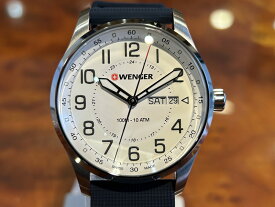 【あす楽】 ウェンガー WENGER 腕時計 Attitude アティチュード デイデイト 42mm ホワイト文字盤 01.1541.126 クォーツ 国内正規品 優美堂のウェンガーは安心のメーカー保証3年付き日本正規商品です