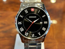 【あす楽】 ウェンガー WENGER 腕時計 CITY CLASSIC シティクラシック 42mm ブラック文字盤 01.1441.140 クォーツ 国内正規品 優美堂のウェンガーは安心のメーカー保証3年付き日本正規商品です