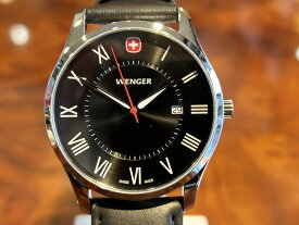 【あす楽】 ウェンガー WENGER 腕時計 CITY CLASSIC シティクラシック 42mm ブラック文字盤 01.1441.138 クォーツ 国内正規品 優美堂のウェンガーは安心のメーカー保証3年付き日本正規商品です