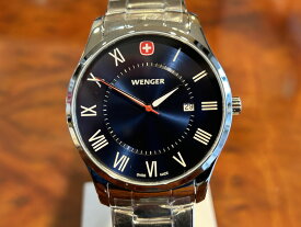【あす楽】 ウェンガー WENGER 腕時計 CITY CLASSIC シティクラシック 42mm ネイビーブルー文字盤 01.1441.137 クォーツ 国内正規品 優美堂のウェンガーは安心のメーカー保証3年付き日本正規商品です