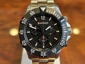 【あす楽】 ウェンガー WENGER 腕時計 Seaforce Chrono シーフォース クロノグラフ 43mm ブラック文字盤 01.0643.117 クォーツ 国内正規品 優美堂のウェンガーは安心のメーカー保証3年付き日本正規商品です