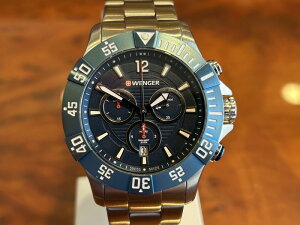 EFK[ WENGER rv Seaforce Chrono V[tH[X NmOt 43mm lCr[u[ 01.0643.119 NH[c Ki D̃EFK[͈S̃[J[ۏ3Nt{Kił