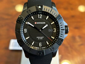 ウェンガー WENGER 腕時計 Seaforce シーフォース 43mm ブラック文字盤 01.0641.134 クォーツ 国内正規品 優美堂のウェンガーは安心のメーカー保証3年付き日本正規商品です【あす楽】