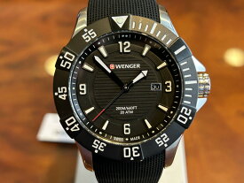 【あす楽】 ウェンガー WENGER 腕時計 Seaforce シーフォース 43mm ブラック文字盤 01.0641.132 クォーツ 国内正規品 優美堂のウェンガーは安心のメーカー保証3年付き日本正規商品です