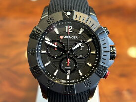 【あす楽】 ウェンガー WENGER 腕時計 Seaforce Chrono シーフォース クロノグラフ 43mm ブラック文字盤 01.0643.120 クォーツ 国内正規品 優美堂のウェンガーは安心のメーカー保証3年付き日本正規商品です
