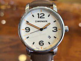 【あす楽】 ウェンガー WENGER 腕時計 URBAN METROPORITAN アーバンメトロポリタン 42mm ホワイト文字盤 01.1741.133 クォーツ 国内正規品 優美堂のウェンガーは安心のメーカー保証3年付き日本正規商品です