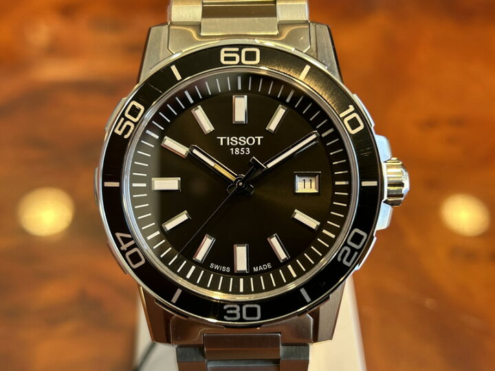 楽天市場】TISSOT スーパースポーツ クォーツ ブラック文字盤 