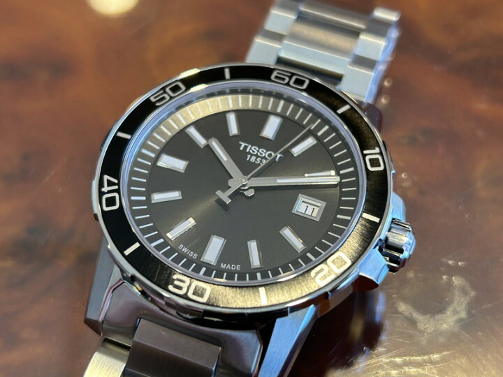 楽天市場】TISSOT スーパースポーツ クォーツ ブラック文字盤 